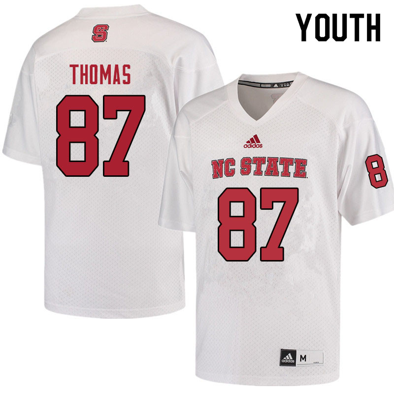Youth #87 Thayer Thomas NC State Wolfpack College Football Jerseys Sale-Red - Click Image to Close